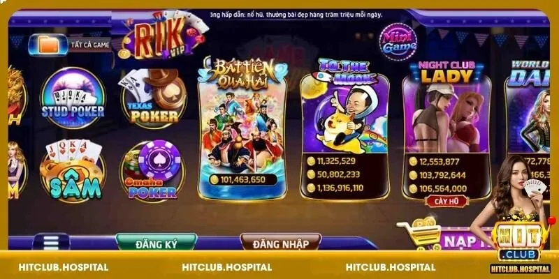 Hệ sinh thái trò chơi hấp dẫn tại Rikvip