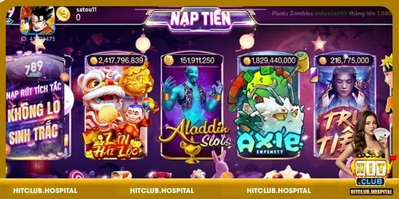 Hệ thống trò chơi phong phú tại cổng game 789Club